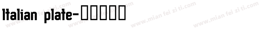 ltalian plate字体转换